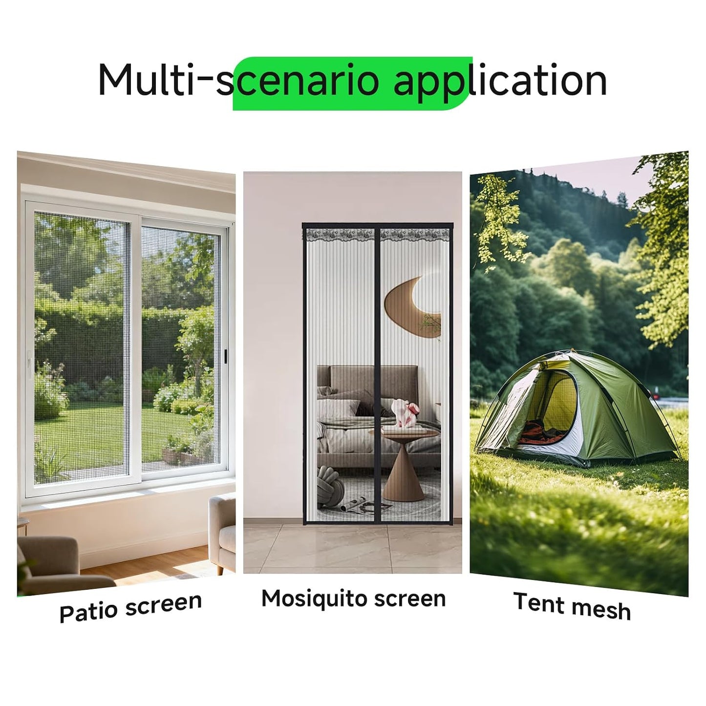 Window Screen Repair Tape, Made of 3M Tape, Screen Repair Kit for Small Holes and Tears of Windows, Doors, Mosquito Net, Strong Adhesive Patch Kit Fiberglass Mesh Tape (Transparent)