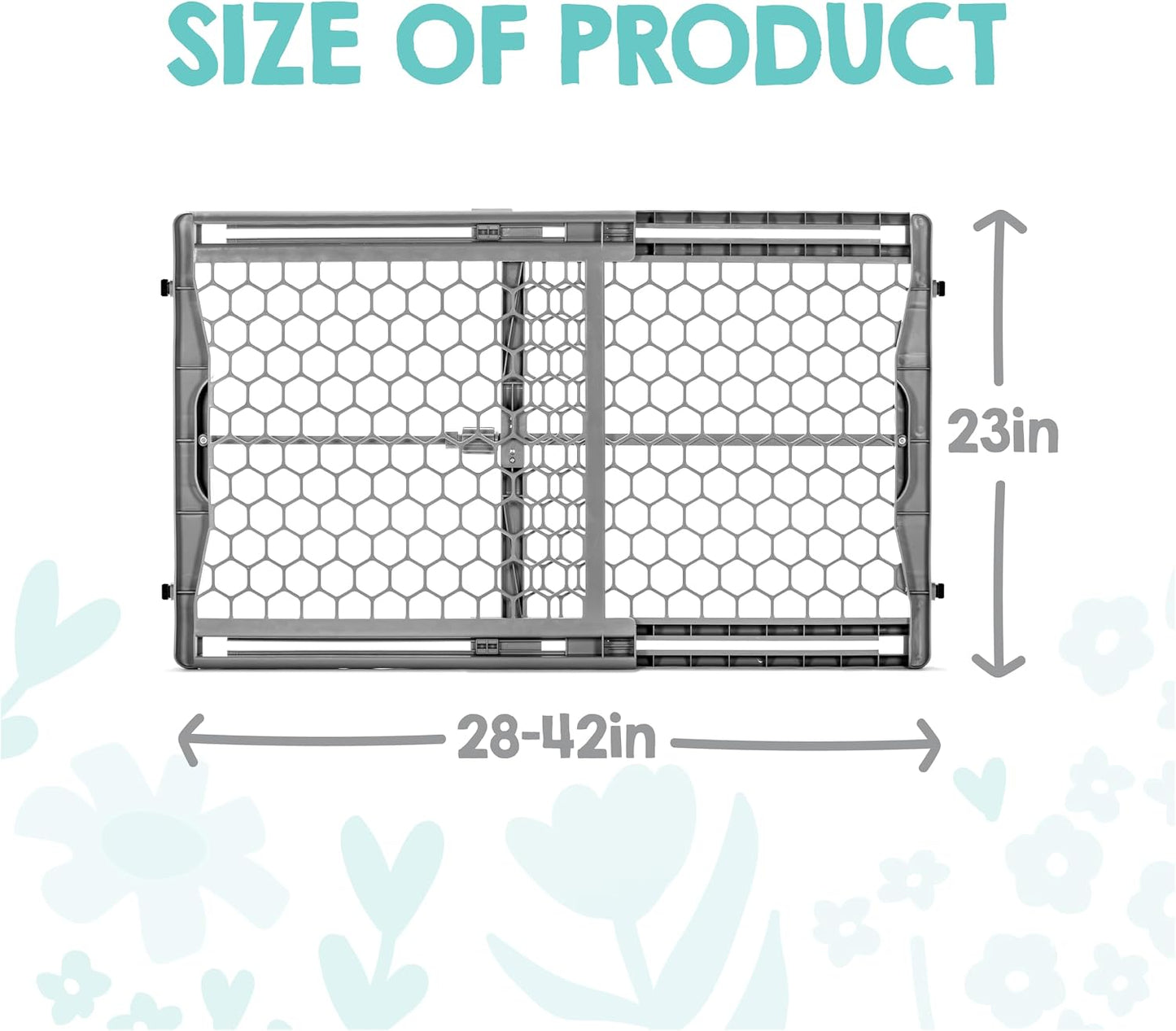Regalo Safety 28"-42" Extra Wide Expandable Baby Gate for Doorways & Bottom of Stairs, Pressure Mounted Safety Gate for Babies, Toddlers & Pets, Tested & Safe for 30 Years, American Designed and Owned