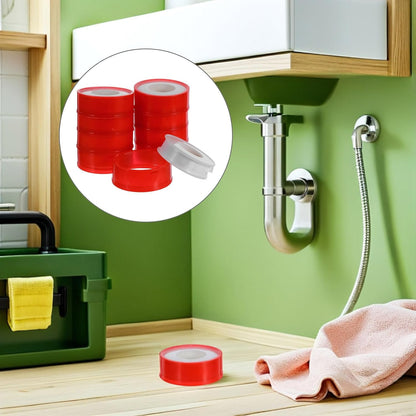 10 Rolls PTFE Plumbers Tape Pipe Thread Sealant Waterproof Leak Repair Tape for Plumbing Connections with Easy Installation, High Strength for Bathroom and New Installations