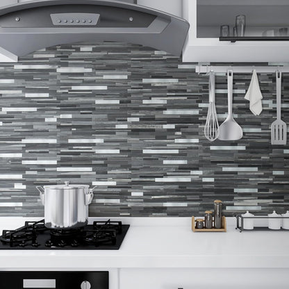 DICOFUN 10-Sheet Peel and Stick Backsplash Wall Tile, PVC Kitchen Backsplash Peel and Stick in Sandstone, 9.4 sq.ft