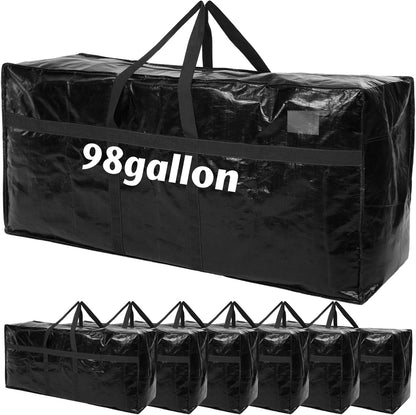 Windyun 4 Pack 57 Gallon Extra Large Moving Bags XXL Heavy Duty Storage Bag with Strong Zipper Handle Jumbo Big Tote Box Foldable for College Dorm Travel Clothes Duffle Blanket Pillow(Red)