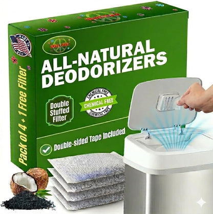 Green Piece® 24 Pack Overstuffed All-Natural Diaper Pail Deodorizer | Activated Charcoal Air Purifier Compatible with Diaper Pails, Shoe Closets, Trash Cans, Pets - Made in The USA by Green Piece