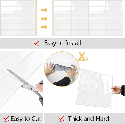 Yoillione Peel and Stick Backsplash for Kitchen: Self Adhesive Wall Tiles for Bathroom - Vinyl Thick Back Splash Tile (10, Light Coffee)