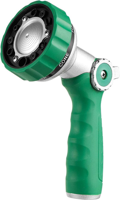 GREEN MOUNT Garden Hose Nozzle, Water Hose Spray Nozzle with Thumb Control On Off Valve for Easy Water Flow Control, Black-grey