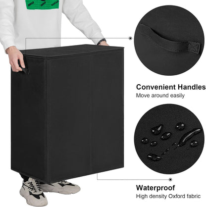 WOWLIVE 180L Laundry Hamper with Lid 3 Section,Large Laundry Basket with Removable Bags and Handles,Collapsible Dirty Clothes Hampers for Laundry,Laundry Basket Organizer for Laundry Room,Dorm,Beige