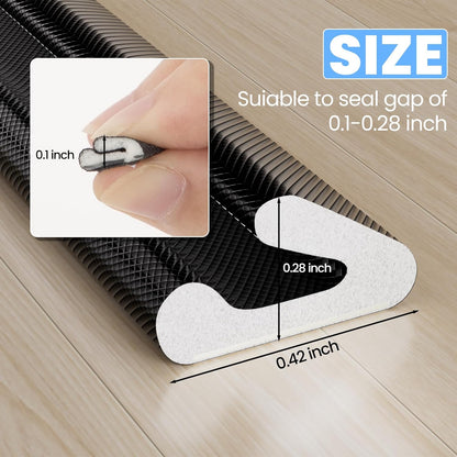 19.7ft V-Shape Thin Weather Stripping Door Frame Seal Strip,Self-Adhesive Door Small Gap Filler for Winter Insulation,Foam Weatherstripping for Door Draft Stopper Light Blocker,White