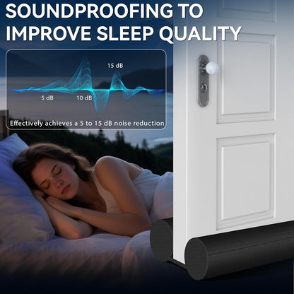 Under Door Draft Stopper, Under Door Blocker Size of Adjustable Size from 30" to 36", Easy Install,Gap Filler, Reduces Air Draft, Noise & Sound, Door Seal for Improved Insulation