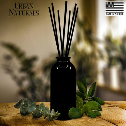 Urban Naturals Smoked Vanilla Reed Diffuser Set with Vanilla Bean, Sandalwood & Leather | Made in the USA - Colors A