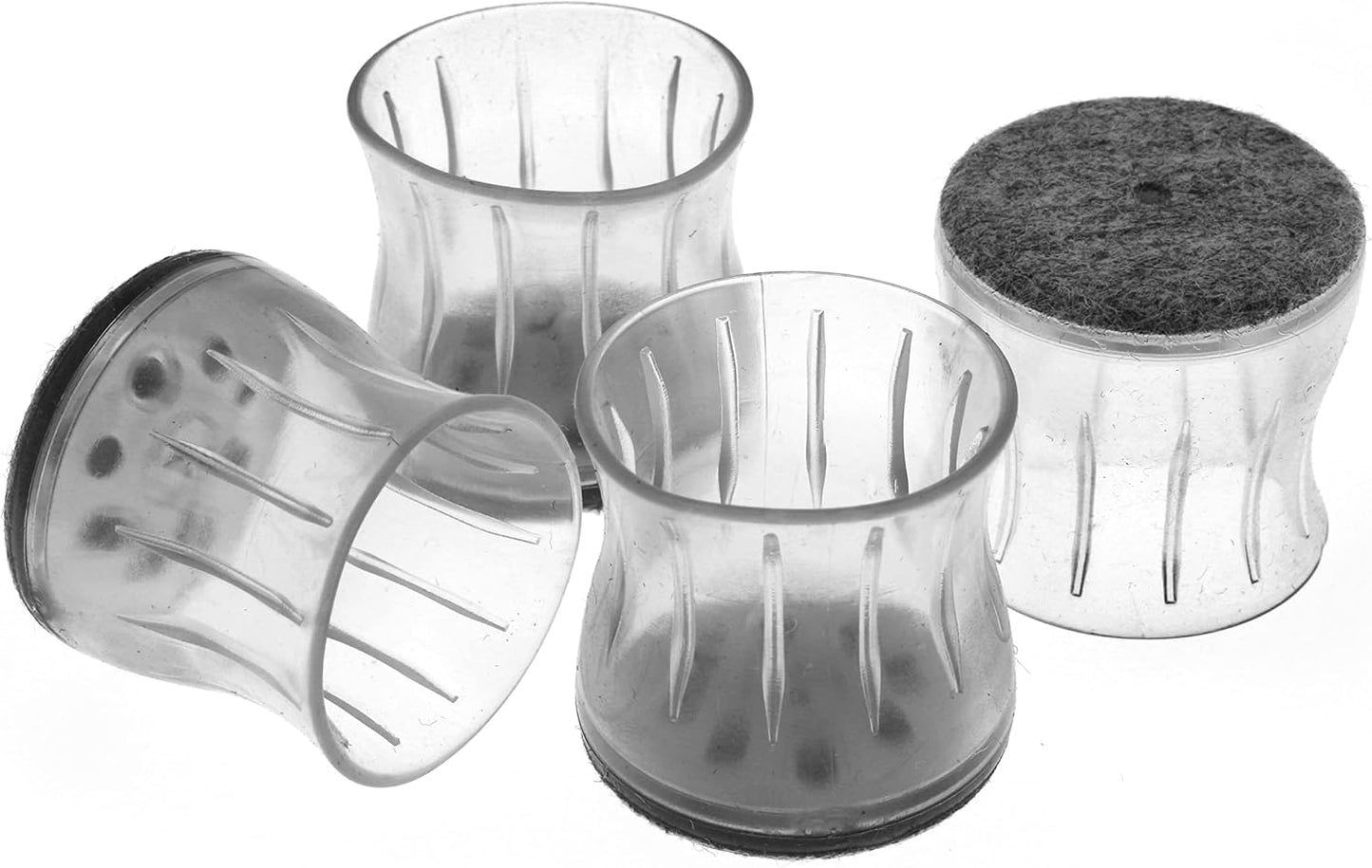 GorillaFelt Chair Leg Floor Protectors/Felt Chair Glides (Set of 16) Tap-On Felt Furniture Pads Guaranteed to Stay On, 1 Inch Round Chair Sliders
