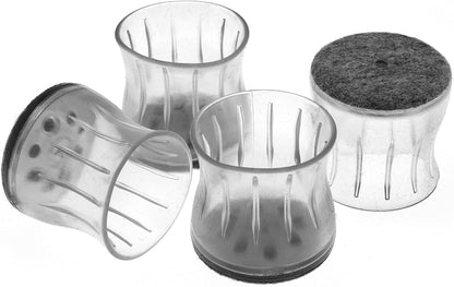 GorillaFelt Chair Leg Floor Protectors/Felt Chair Glides (Set of 16) Tap-On Felt Furniture Pads Guaranteed to Stay On, 1 Inch Round Chair Sliders