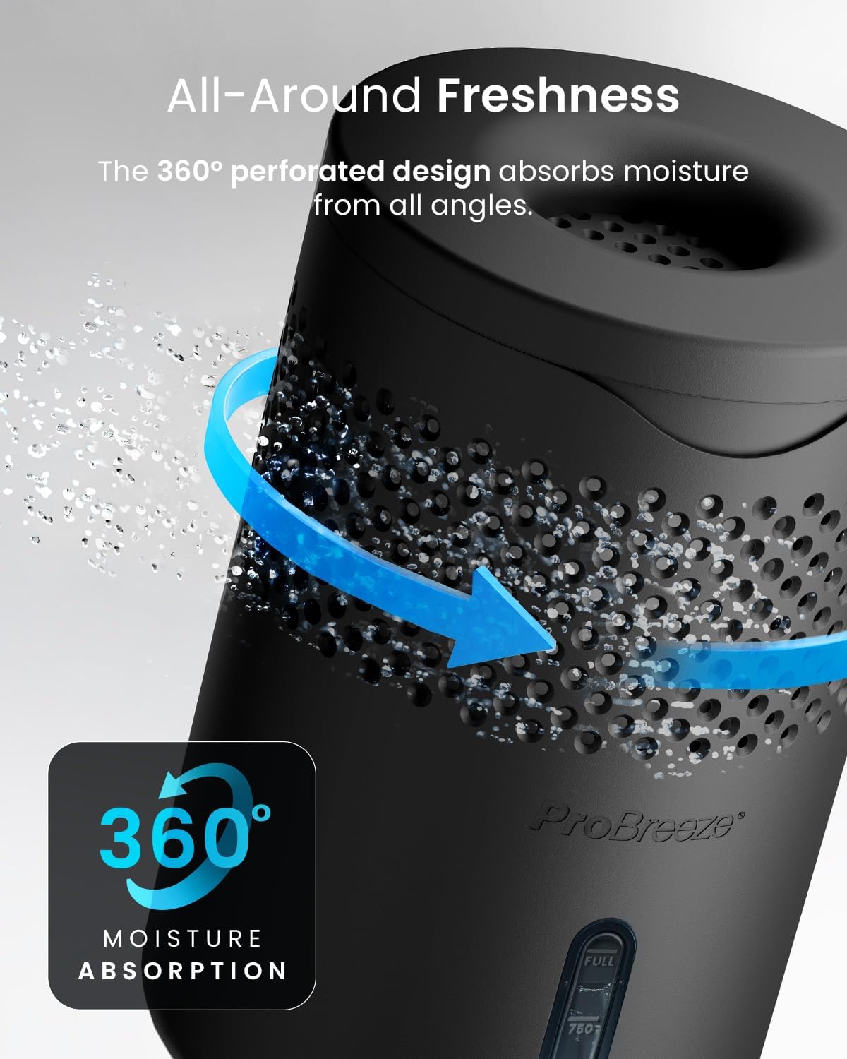 Pro Breeze Osmo Moisture Absorber, Silent & Refillable Dehumidifier for Home, Bedroom, Wardrobe and Bathroom,1.54lb Refillable Tablet, Non-Electric White