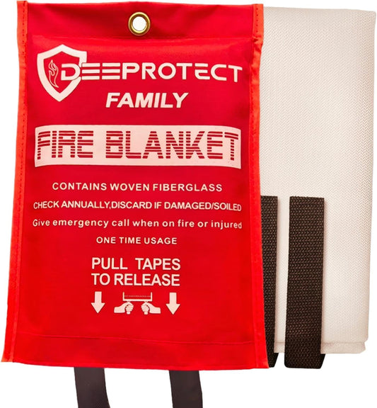 ASTM & CE Certified Fire Blanket - 39"x39" Fiberglass Emergency Blanket for Kitchen, Grill & Car | 1-Pack