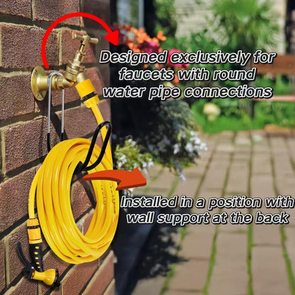Garden Hose Storage Hook Water Hose Holder Hose Hanger,304Stainless Steel Solid Hose Hook Holds Up to 50Ft Hose Perfect for Garage, Garden,Tool Room(Matt Black 1pcs)