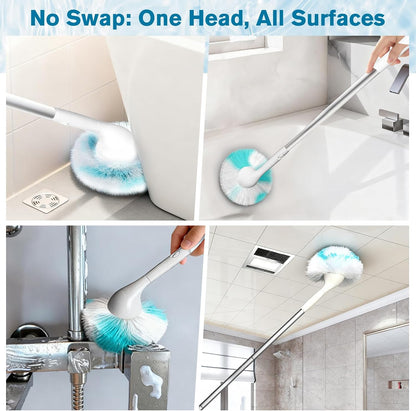 Tub Tile Scrubber Brush with 48" Long Handle, 2026 Version 1 Pc Non-Scratch Soft Tub Mop, All-in-One Adjustable Bathroom Brush for Bathtub, Shower, Sink, Faucet, and Wall Tile（1）
