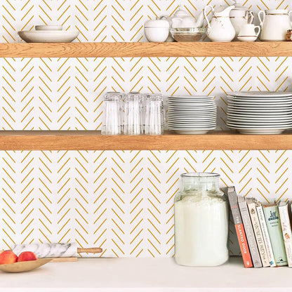 Erfoni Black and White Peel and Stick Wallpaper Modern Herringbone Contact Paper Bathroom 17.7inch x 118.1inch Geometric Removable Wallpaper Peel and Stick Self Adhesive Contact Paper for Accent Wall
