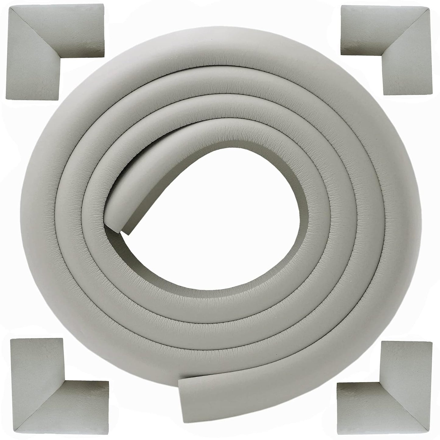 M2cbridge L Shape Extra Thick Furniture Edge Wall Corner Guard Desk Edge Cushion Bumper 6.5 Ft (Off White)