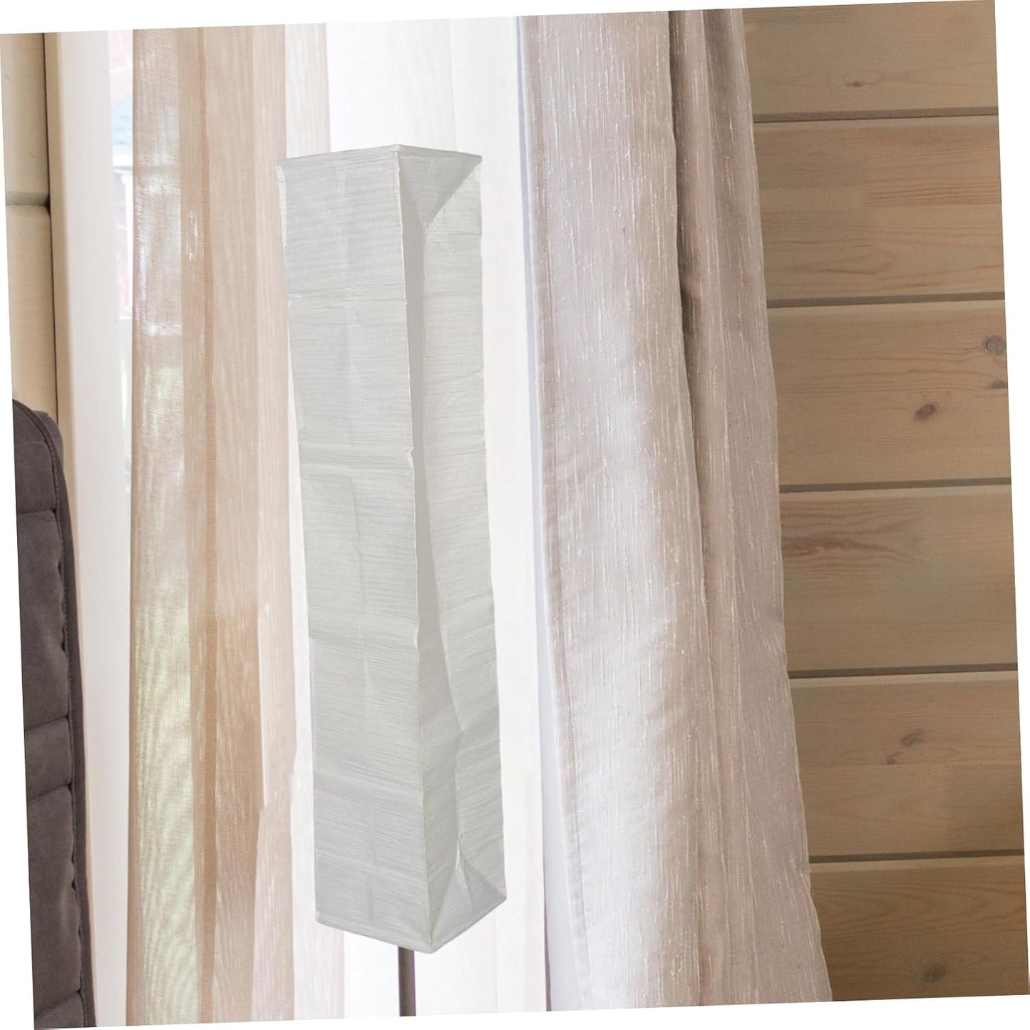 Foldable Japanese Paper Floor Lamp Shade Replacement with Soft Light for Living Room Bedroom Office - Easy Installation Modern Design 49.2X9.8X9.8In
