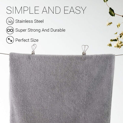 40 Pack Stainless Steel Small Clothes Pins Durable Clothes Pegs Multi-Purpose Metal Wire Utility Clips for Laundry Home Kitchen Outdoor Travel Office