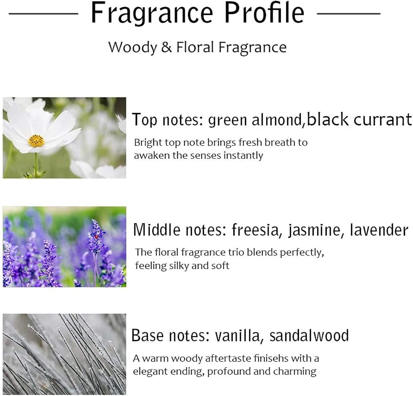 Reed Diffuser Set, Binca Vidou Lavender & Vanilla Natural Scent Oil Diffusers with Sticks for Home Office Bathroom Aromatherapy Decor 1.69oz x 2