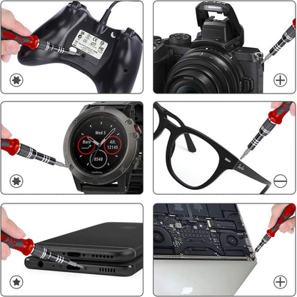 SHOWPIN Precision Computer Screwdriver Kit: 122PCS Laptop Screwdriver Sets | 101 Magnetic Drill Bits, Computer Accessories, Electronics Tool Kit Compatible for Tablet, PC, iPhone, PS4 Repair