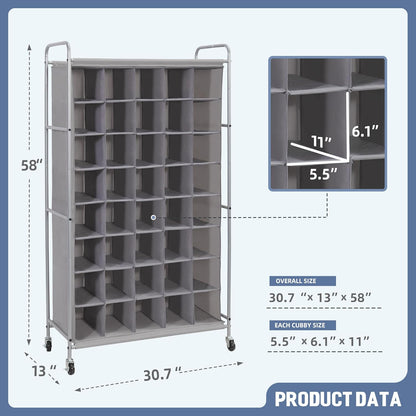 STORAGE MANIAC Stackable Shoe Cubby Organizer, Free Standing Shoe Cube Rack for Entryway, Bedroom, Apartment, Closet, 20-Cube Gray