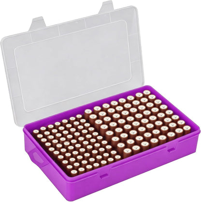 Xuerdon Battery Organizer Case with BT168 Tester 120+ Batteries Storage Box | Clear Plastic Battery Box Holds 49AA 51AAA 10CR2032 10CR1632 Batteries, Wall Mount Drawer Organizer Batteries not Included