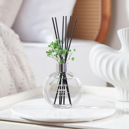 Flower Reed Diffuser Set 5.07oz Satin Rose Scent Diffuser with Sticks Home Fragrance Reed Diffuser for Bathroom Shelf Decor