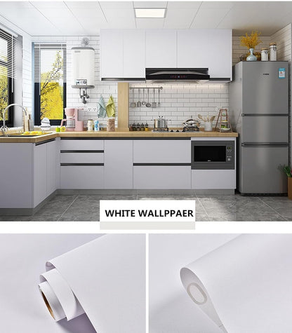 17.51in x400in White Wallpaper Peel and Stick Removable Modern White Contact Paper Self Adhesive Textured Decorative Wall Covering Bathroom Kitchen Cabinet Upgrade Thicker