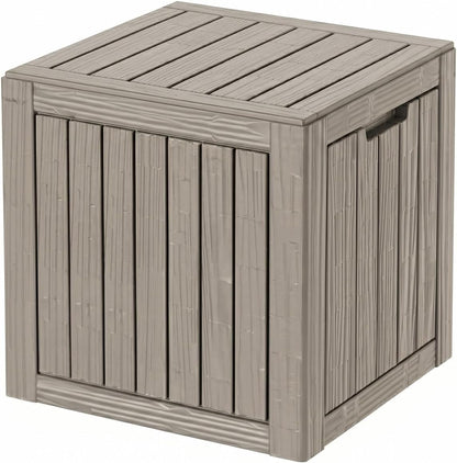 MAKINO 152 Gallon Resin Outdoor Storage Box, Waterproof Deck Box with Lockable Lid, Outside Storage Box for Patio Furniture, Pool Accessories, Garden Tools, Storage Bench for Backyard, Porch, Black