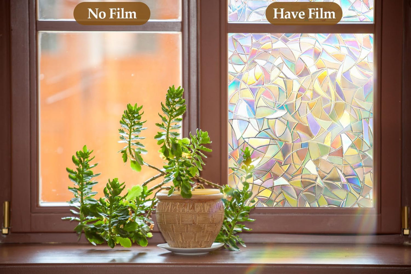 Niviy Window Privacy Film Static Cling Non-Adhesive Window Film Frosted Glass Bathroom Door Decoration Privacy Covering (17.7"x 78.7")