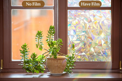 Niviy Window Privacy Film Static Cling Non-Adhesive Window Film Frosted Glass Bathroom Door Decoration Privacy Covering (17.7"x 78.7")