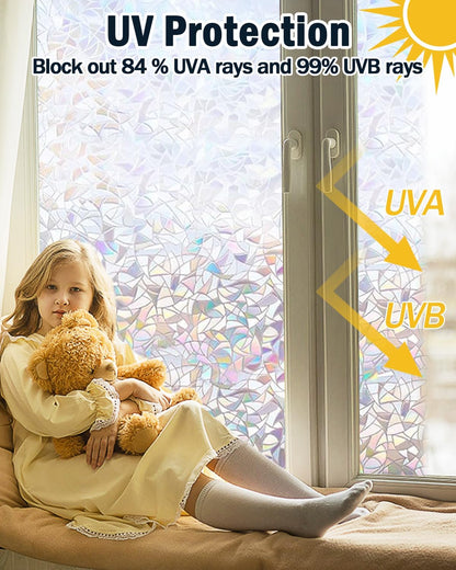 Lovepea Pure Frosted Glass Window Privacy Film 24 Hour Two Way Privacy, Removable, Static Cling, Ideal for Privacy scenarios Such as Home Office Doors and Windows (17.5 x 78.7 Inch)