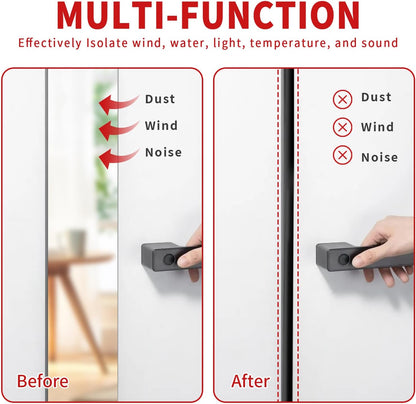 40 Feet Rubber Weather Stripping Door Seal Large Gap, Extra Thick Self-Adhesive D-Shaped Door Weather Stripping Seal Strip for Door Frame Door Insulation Strip Soundproofing (White)