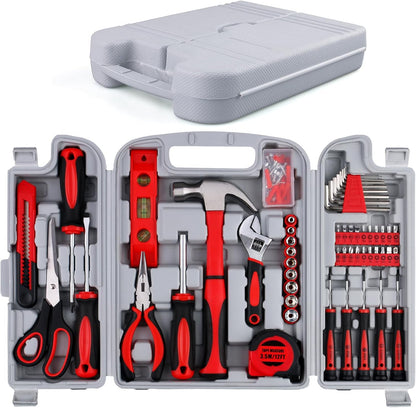 WINNER 156-Piece Delicate All-Purpose Home Tool Kit in Foldable Toolbox, Unisex | Complete and Essential Hand Tools Set for General House Repairs, Dorm, Apartments, Perfect Father's Day Gift
