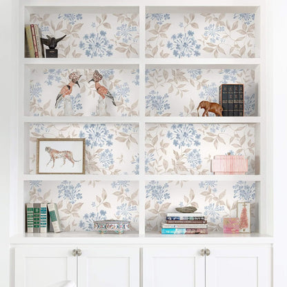 Heroad Peel and Stick Wallpaper Boho Beige Contact Paper Floral Wall Paper Removable Self Adhesive Wallpaper for Cabinet Bedroom Living Room Entryway Walls Bathroom Waterproof Vinyl Roll 17.3''x78.7''