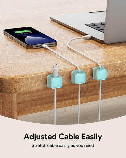 9 Pack Cord Organizer Holder,Costop Strong Adhesive Under Desk Cable Management,Magnetic Cable Clips,Wire Holder Keeper Organizer Neatly for Home,Office,Car,Desk,Nightstand,Desktop