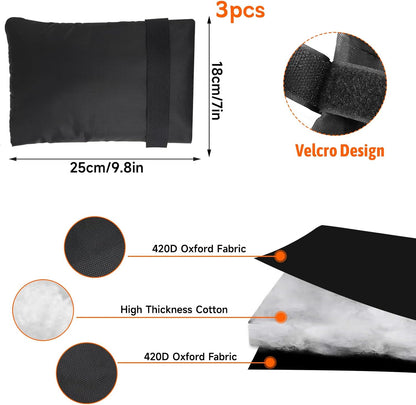 3 Pieces Outdoor Faucet Covers,Winter Anti-Freeze 9.8" H X 7" W Faucet Insulation Cover Winter Outdoor Pipe Insulation Protective Cover,Outdoor Wall Garden Courtyard Faucet Covers (Black)