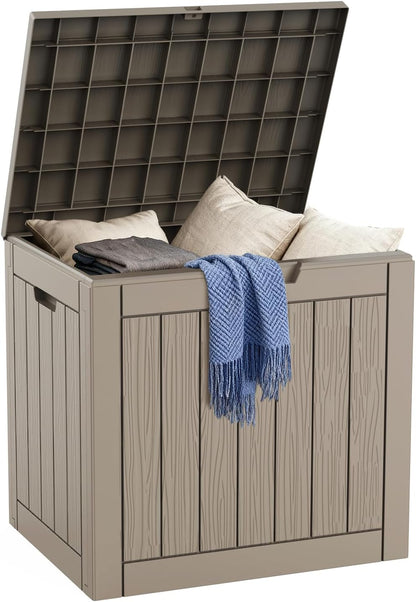 DRATO 180 Gallon Outdoor Storage Box, Large Waterproof Deck Box, Lockable Resin Storage Container with Reinforced Support for Patio Cushions, Garden Tools, UV-Resistant Outdoor Chest（Black，180 Gallon）