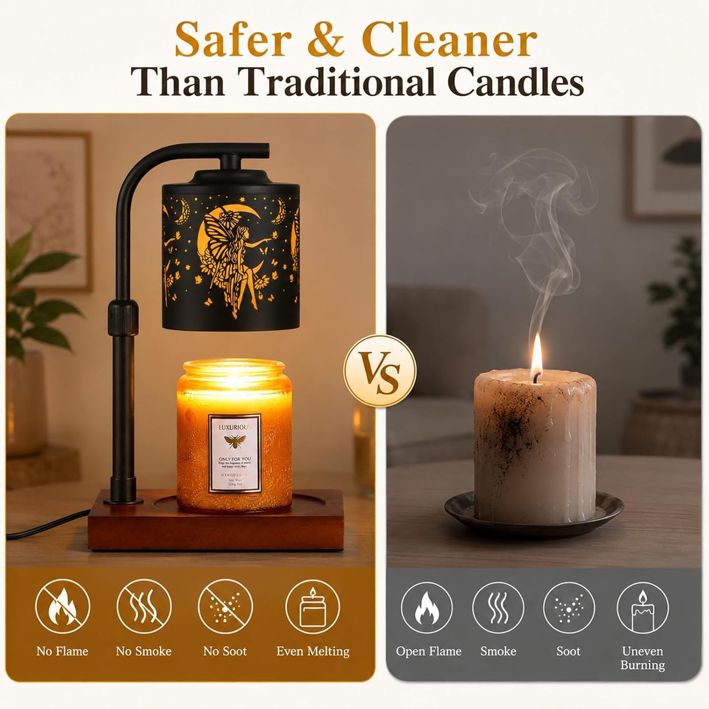 mocosa Candle Warmer Lamp with Adjustable Height Dimmable for New Home Decor Electric Candle Warmer for Jar Candles Birthday Gifts for Women Mom(Hummingbird)