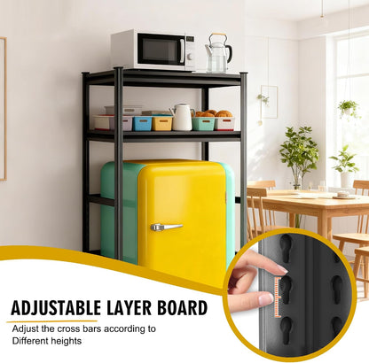 Over The Washer and Dryer Storage Shelf, Height-Adjustable 4-Tier Metal Heavy Duty Over The Washer, Organizer Rack for Washer Dryer, Laundry Room Organizer Rack, Multi-Functional Storage Shelf