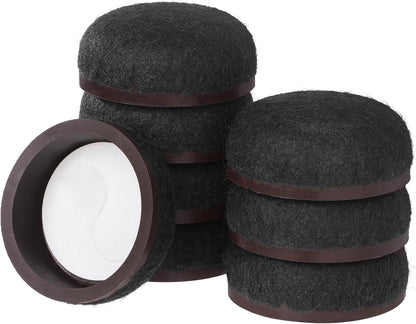 Aneaseit Felt Furniture Pads - Round Chair & Table Leg Protection for Hardwood Floors - Heavy Duty Floor Protectors - Pad Sliders for Chair Legs - 1 inch (25mm) 8 Pack - Black