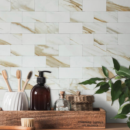 AULIGET 100 Piece Rust Slate Peel and Stick Backsplash Wall Tiles, 3" x 6" PVC Faux Stone Stick on Tiles for Backsplash Kitchen, Bathroom, Laundry Room, Camper, Fireplace