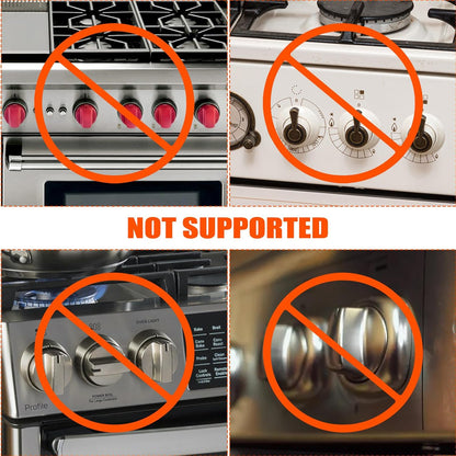 Stove Knob Safety Covers Baby Proofing for Press Stove Knob and Oven Knob Child Safety Locks - 5 Pack (Transparent)