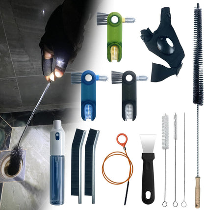 Crevice Cleaning Brush Set, Hard Bristle Small Scrub Brushes, Deep Cleaning Supplies for Kitchen, Bathroom, Grout, Bottle, Corners & Tight Spaces, 8Pcs