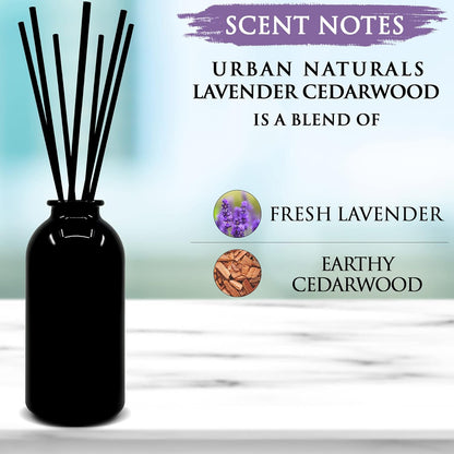 Urban Naturals Smoked Vanilla Reed Diffuser Set with Vanilla Bean, Sandalwood & Leather | Made in the USA - Colors A