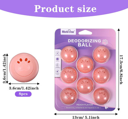Qianyu Shoe Deodorizer Balls, Boot Sneaker Foot Odor Eater Fighter Long Lasting Professional Eliminate Smelly Fast Air Freshener for Gym Bags Wardrobe Closets Lockers Car, 8 Packs Peach Pink
