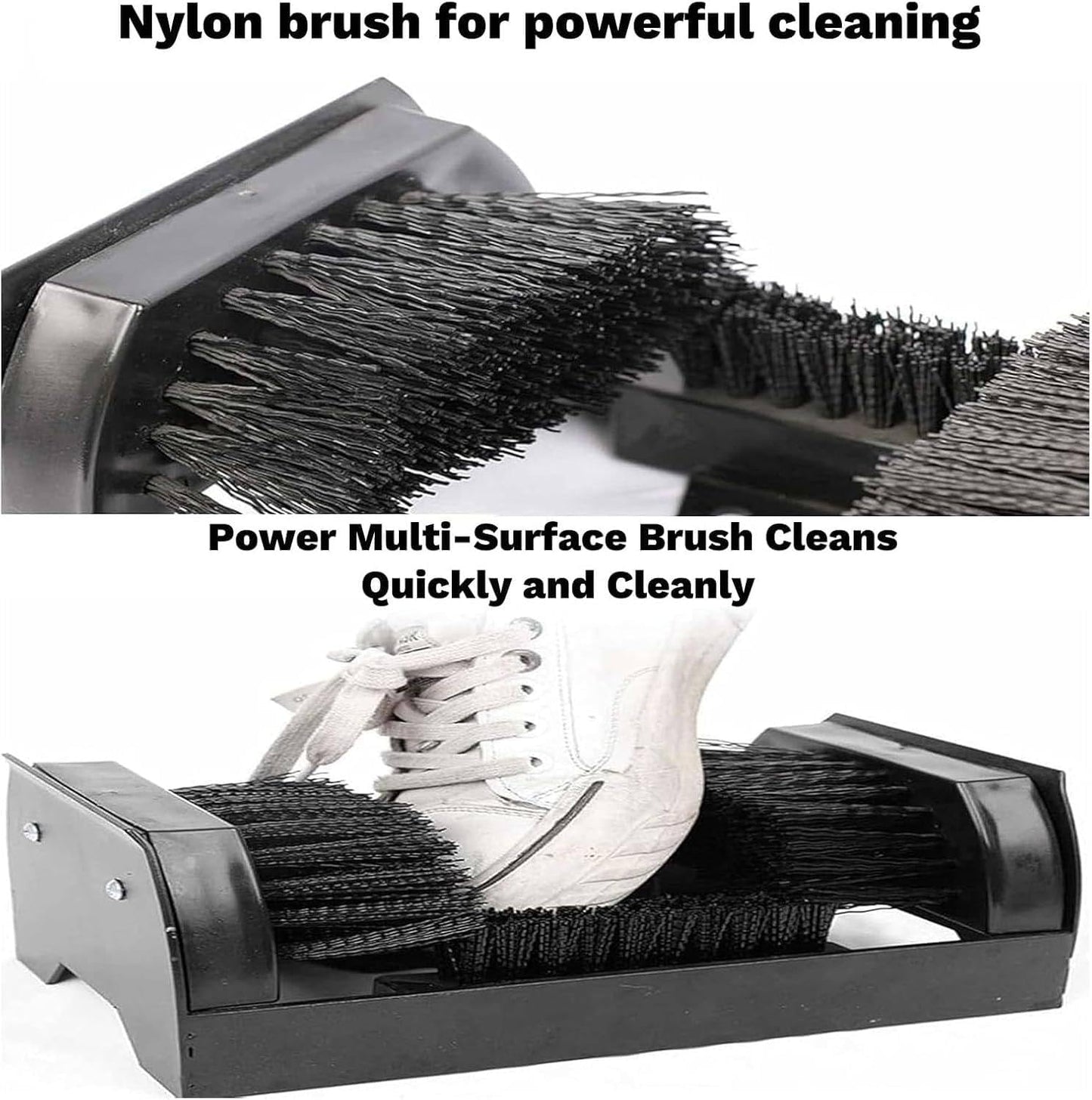 Weatherproof Shoe Scraper with Brushes, Outdoor Doormat for Garden, Patio and Workshop, Heavy Duty Metal Construction, Non-Slip, for Homeowners