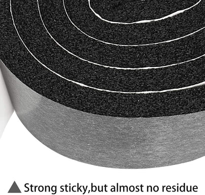 Seal Foam Tape,1/2 Inch W x 1/8 Inch T Weather Stripping for Door and Window,High Density Single Sided Closed Cell Door Insulation Weather Strip, 3 Rolls Total 50FT Black