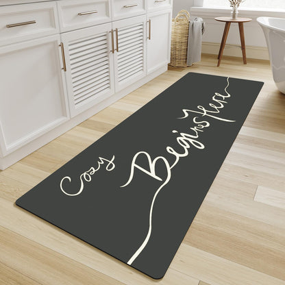 MontVoo-Bath Mat-Bathroom Mat Rug Non Slip Super Absorbent Stain Resistant Quick Dry Thin Bath Rug-Bath Mats for Bathroom Floor Bathtub Vanity-Bathmat Bath Rug Easy Care-17"x27" Grey