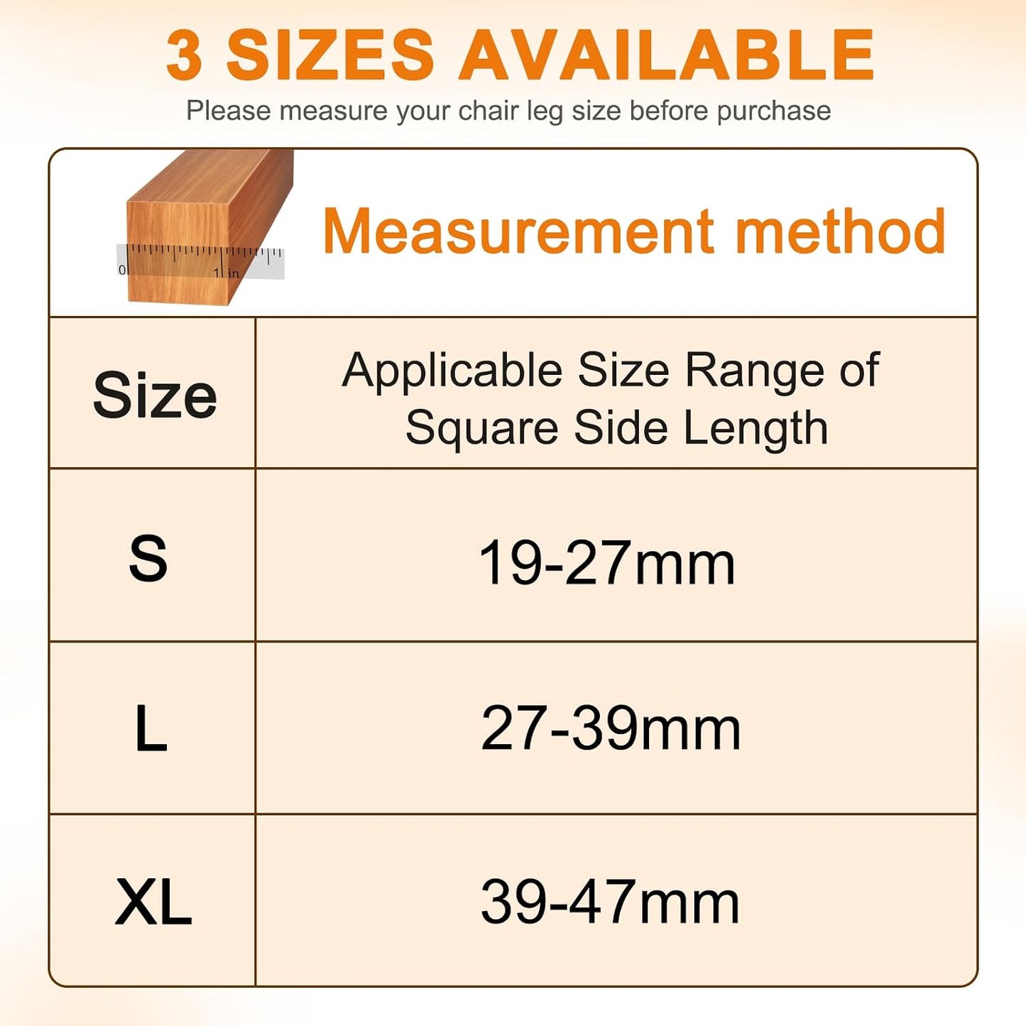 VIUME 24 Pcs Chair Leg Floor Protectors for Hardwood Floors Silicone Covers Felt Pads Furniture Leg Caps Anti-Scratch Reduce Noise Fit (1-5/16" to 2")